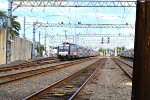 NJT 4645 and its train parked in Long Branch Yard. 